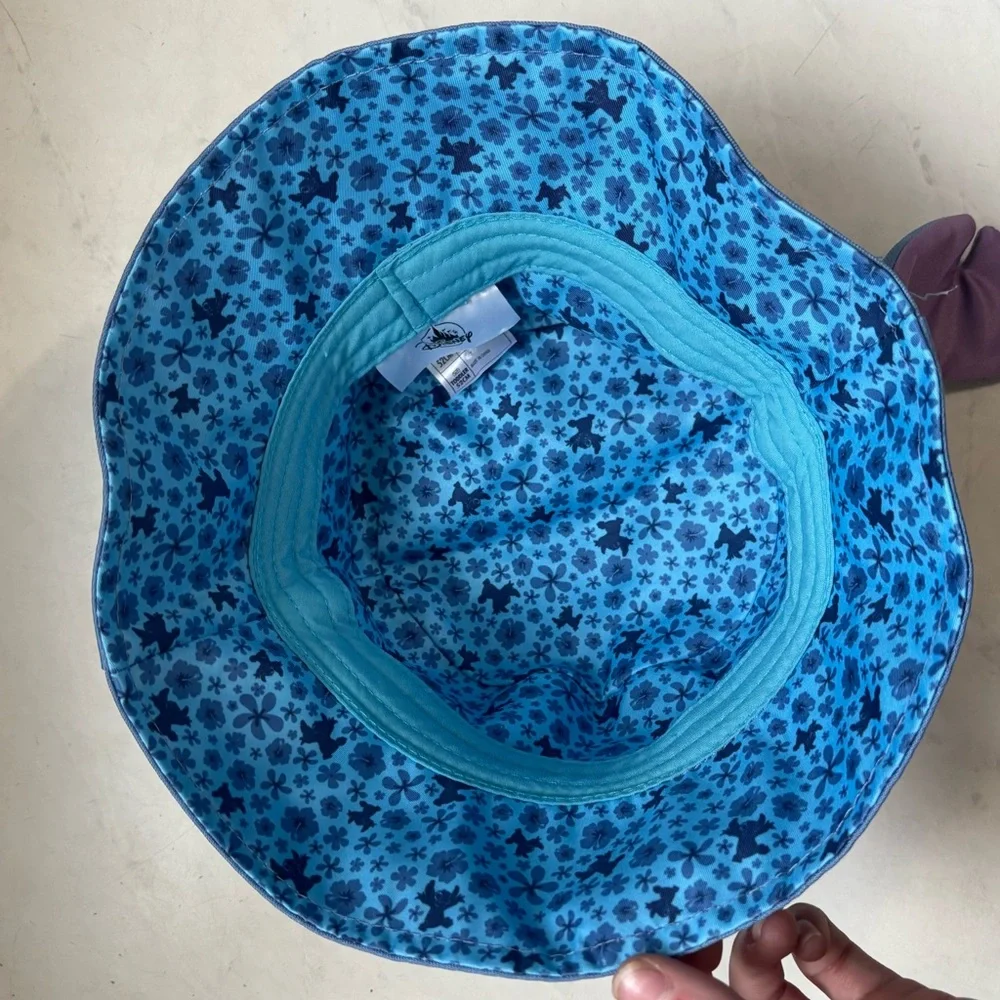 Disney Parks Toddler Blue Stitch Bucket Hat With Ears Travel Disneyworld Fun